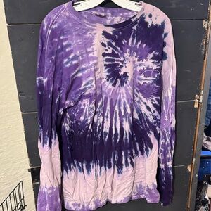IVORY ELLA Purple Tie-Dye Long Sleeve Shirt
